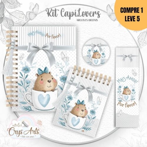 Arquivo Digital Kit Capilovers Encadernação -2180