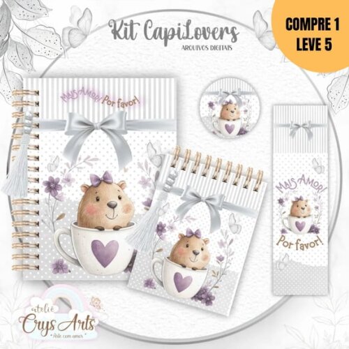 Arquivo Digital Kit Capilovers Encadernação -2180