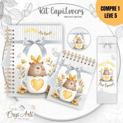 Arquivo Digital Kit Capilovers Encadernação -2180