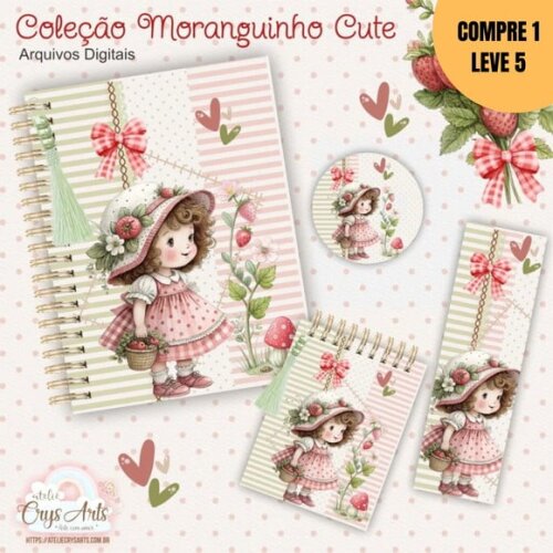 Arquivo Digital Kit Moranguinho Encadernação -1539