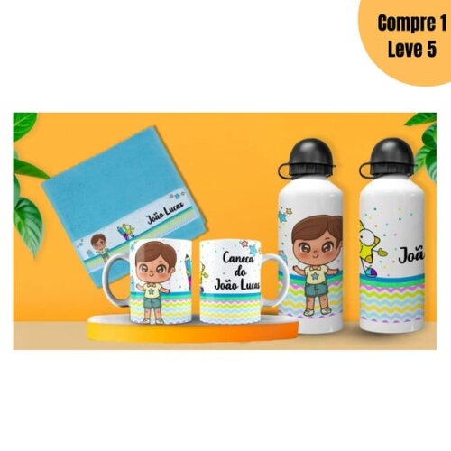 Arquivo Digital Kit Volta às Aulas Mascotes Sublimação -1376