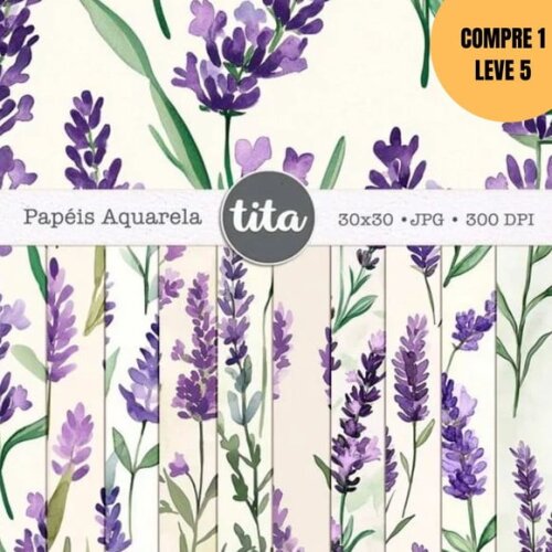 Arquivo Digital Lavanda Combo Papéis -6071