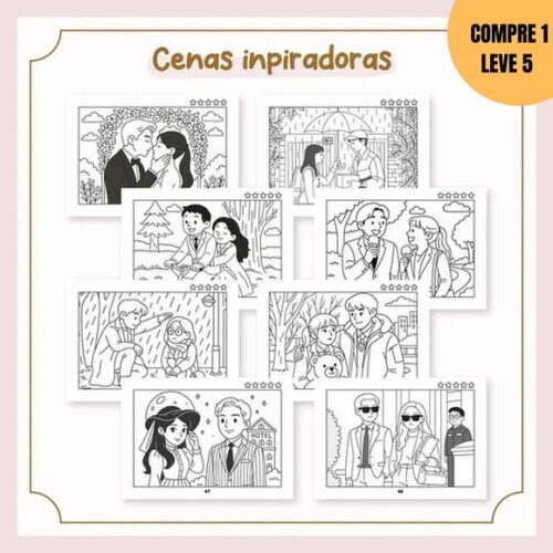 Arquivo Digital Livro de Colorir Color Mood K-dramas -3254