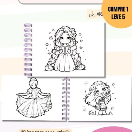 Arquivo Digital Livro de Colorir Colorindo Princesas -1642