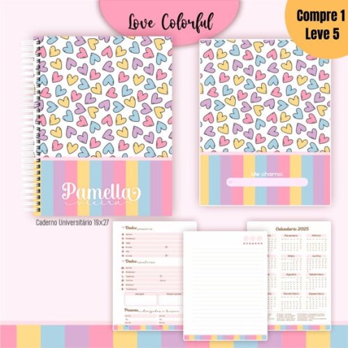 Arquivo Digital Love Colorful Kit Escolar 2025 -1068