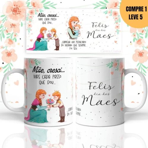 Arquivo Digital Mãe Cresci Arte para Canecas -3250