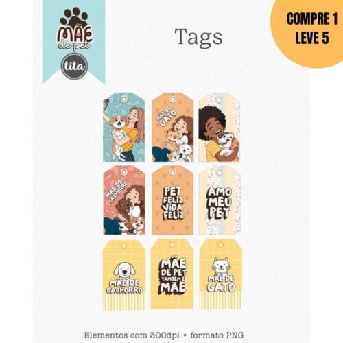 Arquivo Digital Mãe de Pet Ilustrações + Encadernação -2852
