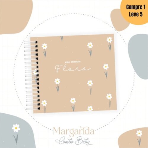 Arquivo Digital Margaridas 1 Kit Livro do Bebê -613