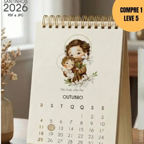 Arquivo Digital Mini Calendário de Mesa A6 Santinhos pdf