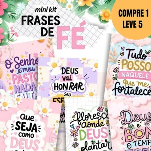 Arquivo Digital Mini Kit Frases de Fé -5497