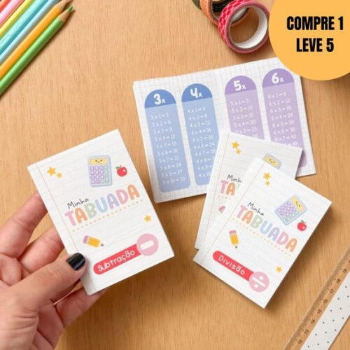 Arquivo Digital Mini Livrinho Tabuada Volta às Aulas -6315