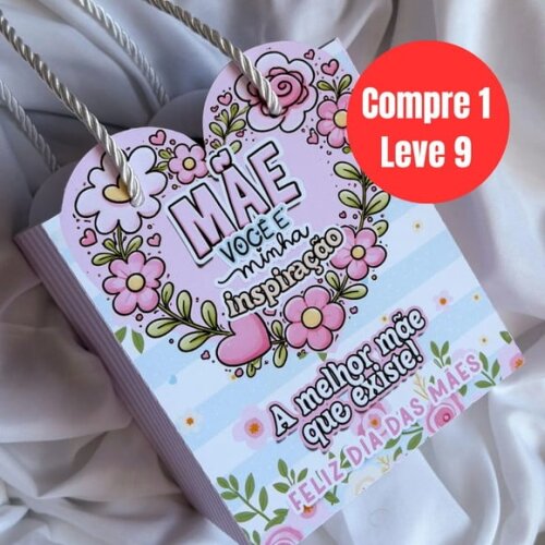 Arquivo Digital Mini Sacola Coração Dia das Mães -6840