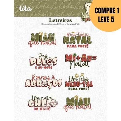 Arquivo Digital Natal Pets Combo Cachorro + Gato -5484