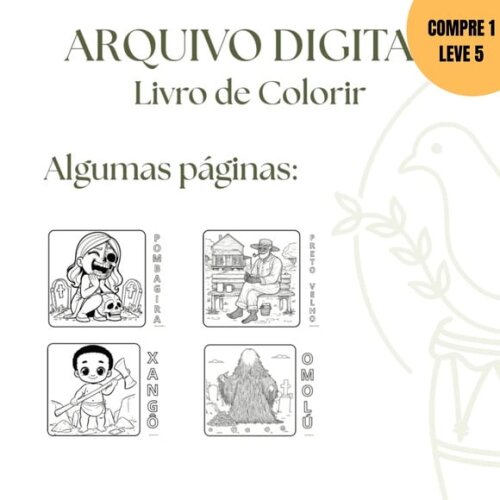 Arquivo Digital Orixás Livro de Colorir -3726