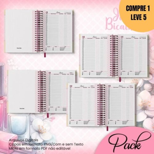 Arquivo Digital Pack Agendamento Manicure 2025 -2218
