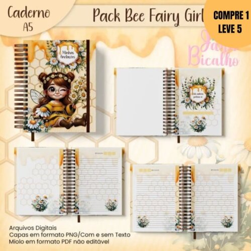 Arquivo Digital Pack Bee Fairy Girl -3021