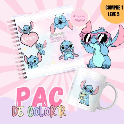 Arquivo Digital Pack Colorie Stitch Adventure -3284