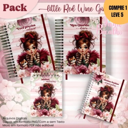Arquivo Digital Pack Little Red Wine Girl -3022