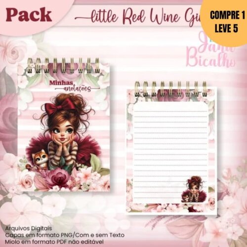 Arquivo Digital Pack Little Red Wine Girl -3022