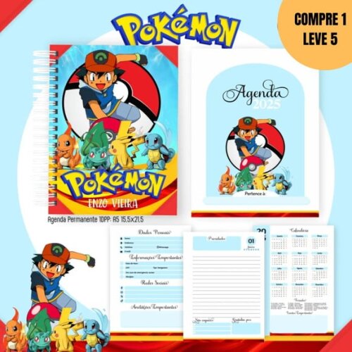 Arquivo Digital Pack Nostalgia + Colorir Pokemon -2819