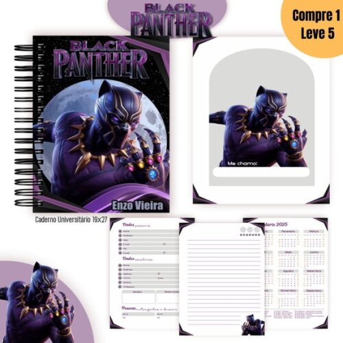 Arquivo Digital Pantera Negra Kit Escolar 2025 -1095