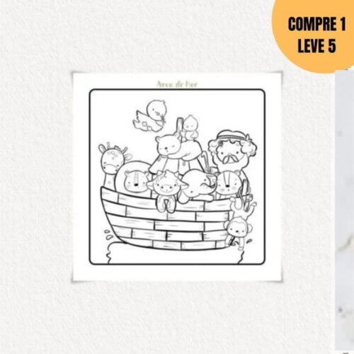 Arquivo Digital para Colorir Arca de Noé -1522