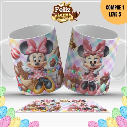 Arquivo Digital Páscoa Personagens Artes para Caneca -2722