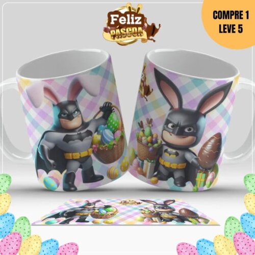 Arquivo Digital Páscoa Personagens Artes para Caneca -2722