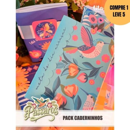 Arquivo Digital Pássaros Pack Caderninhos A5 -4098