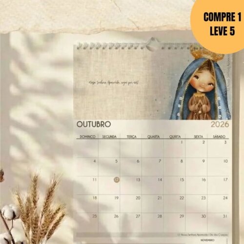 Arquivo Digital pdf Calendário de Parede Santinhos A4 -6050