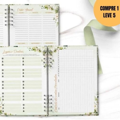 Arquivo Digital Planner 2026 Coleção Rosas Brancas -5865
