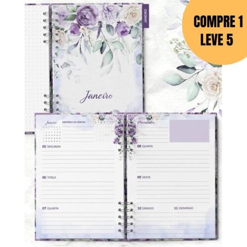 Arquivo Digital Planner 2026 Coleção Violeta -5392