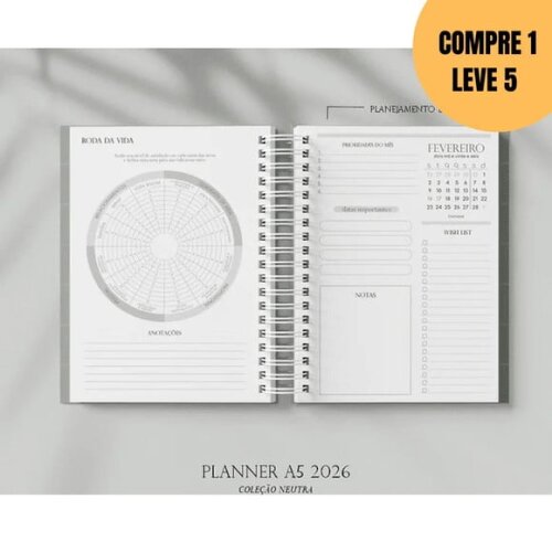 Arquivo Digital Planner A5 Neutro 2026 -4988