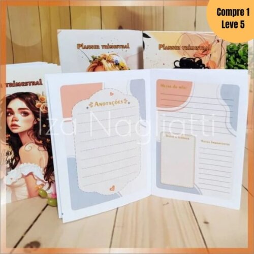 Arquivo Digital Planner Trimestral 4 Modelos -570