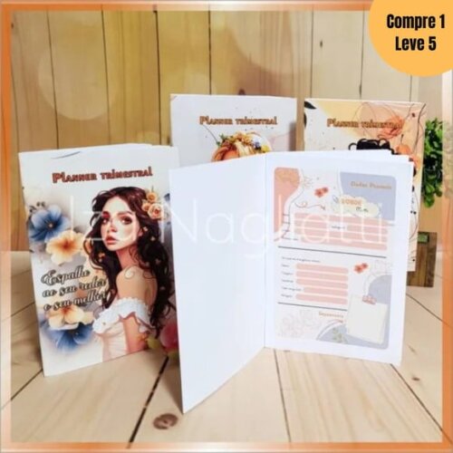 Arquivo Digital Planner Trimestral 4 Modelos -570