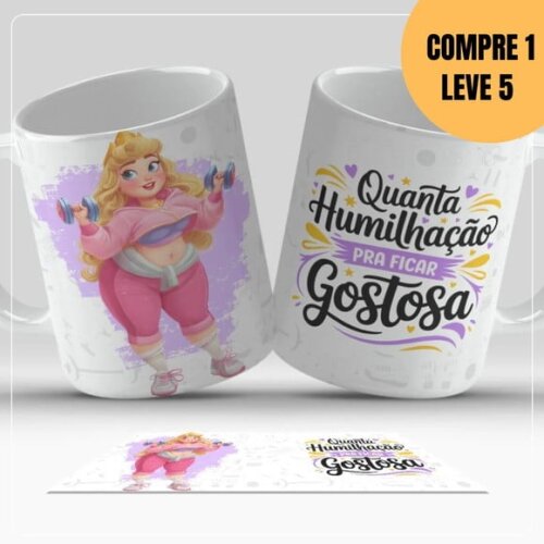 Arquivo Digital Princesas Motivadas Artes para Caneca -5356