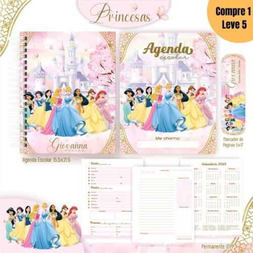 Arquivo Digital Princesas Kit Escolar 2025 -1016