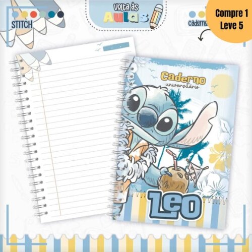 Arquivo Digital Stitch Menino Kit Escolar 2025 -777