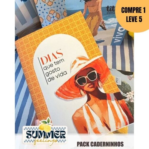 Arquivo Digital Summer Feelings Pack Caderninhos -4845
