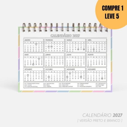 Arquivo Digital Super Combo de Calendário para Colorir -5272