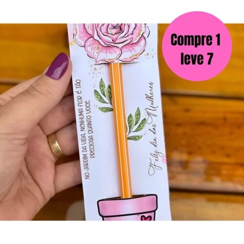 Arquivo Digital Tag para Lápis Flor 4 Modelos -6412
