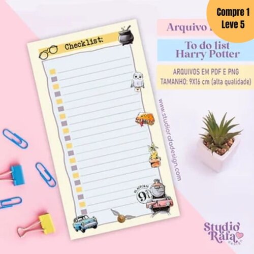 Arquivo Digital To do List Harry Potter -607