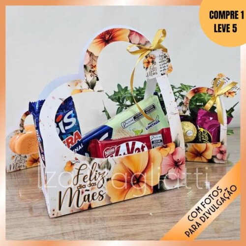 Arquivo Digital Trio de Caixas Coração Dia das Mães -3071