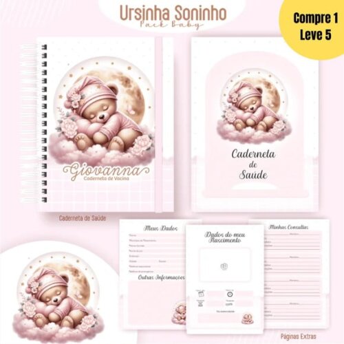 Arquivo Digital Ursinha Clean Soninho Livro do Bebê - 371