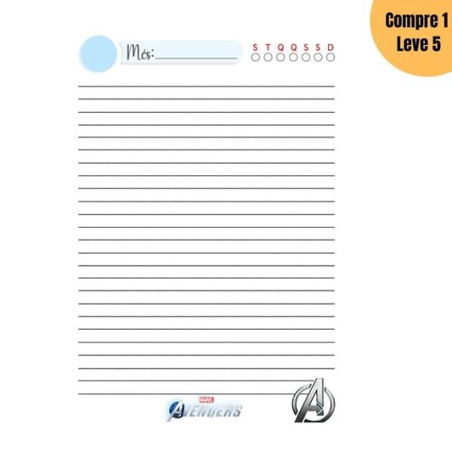 Arquivo Digital Vingadores Kit Escolar 2025 -1207