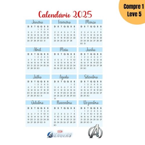 Arquivo Digital Vingadores Kit Escolar 2025 -1207