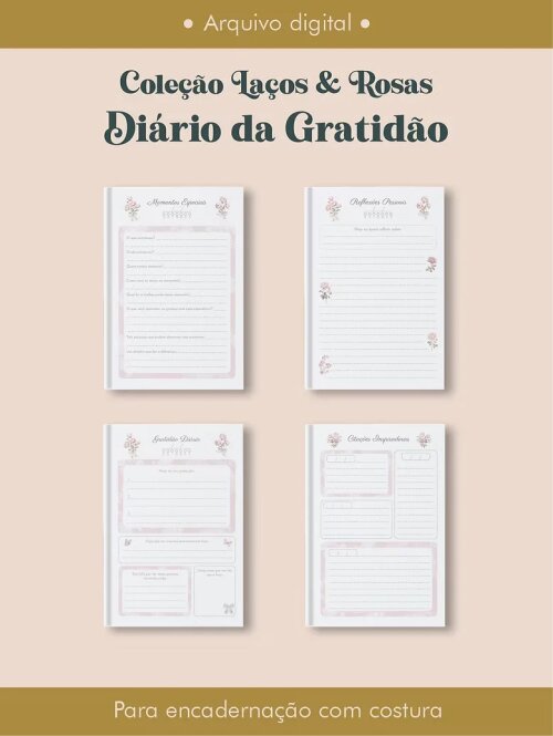 Arquivo Digital Diário da Gratidão Coleção Laços & Rosas Cos