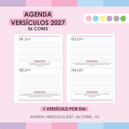 Arquivo Digital Agenda Versículos 2027 – 06 Cores - 7062