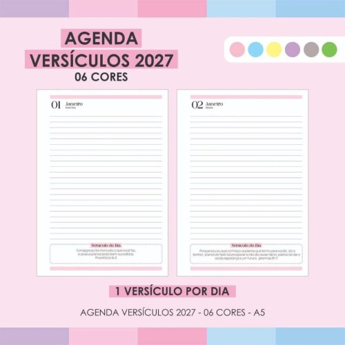 Arquivo Digital Agenda Versículos 2027 – 06 Cores - 7062