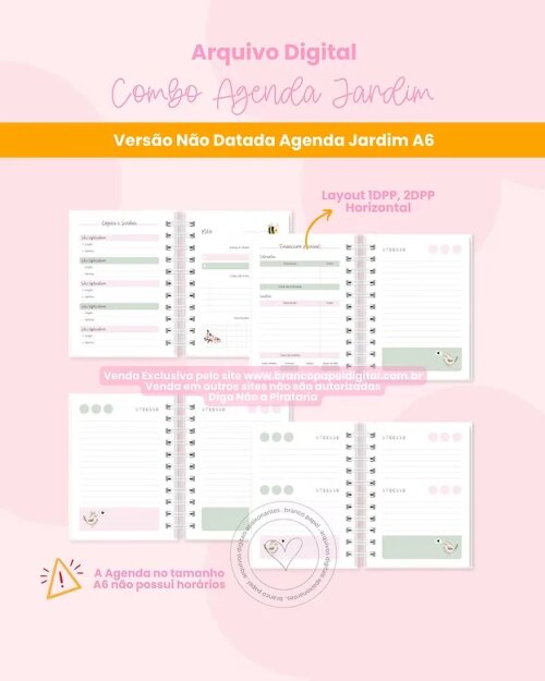Arquivo Digital Combo Agenda Jardim 2027  - 7065
